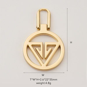 Plaqué or sur mesure 5 #   Tirette <span class=keywords><strong>de</strong></span> <span class=keywords><strong>fermeture</strong></span> <span class=keywords><strong>éclair</strong></span> en métal avec logo pour sacs à main, sacs à main et sacs - Product Image 2