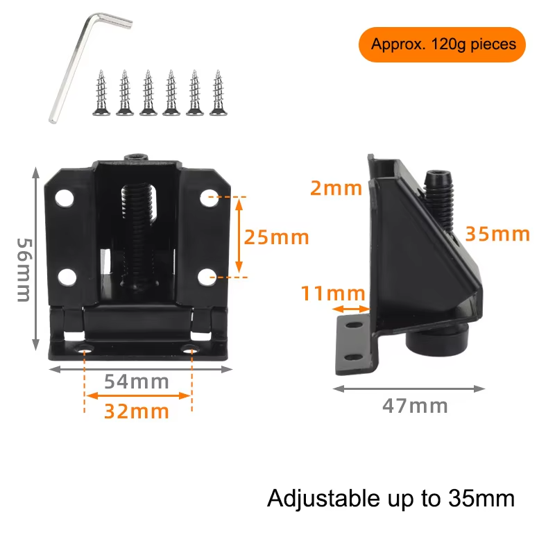 black Adjustable up to 35mm