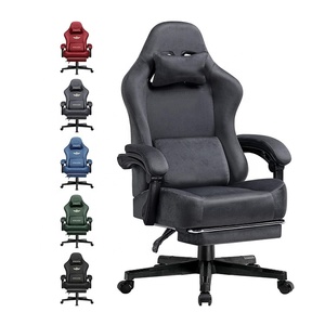 Silla de Videojuegos 2025 Azul de Terciopelo, Cómoda, Giratoria, Ejecutiva, para Adultos, con <span class=keywords><strong>Volante</strong></span> de Carreras - Product Image 2