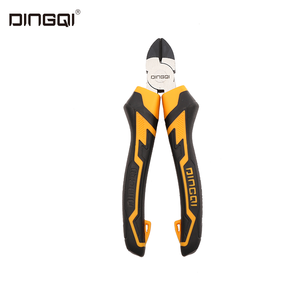 DingQi profesional 7 pulgadas eléctrico alambre <span class=keywords><strong>Cable</strong></span> cortadores Mini alicates de corte Diagonal con mango TPR - Product Image 1