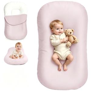 Lit de bébé portable haut de gamme avec housse amovible, transat respirant pour nourrisson, matelas pour la maison et les voyages - Product Image 1