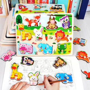 Vendita calda per bambini educativi in legno puzzle colorati a mano alfabeto giochi di corrispondenza per bambini con forma digitale giocattoli - Product Image 4