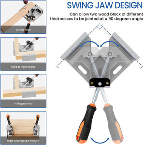 Nouveaux outils de fixation simple dégagement rapide fermer l'extrémité coin en alliage d'aluminium pince à <span class=keywords><strong>bois</strong></span> multifonction 90 degrés pince de soudage à Angle droit - Product Image 2