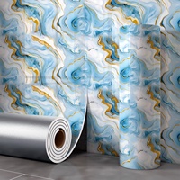 Papel Tapiz Autoadhesivo de PVC Impermeable con Efecto 3D de Mármol para Renovación de Sala de Estar, Cocina y Baño