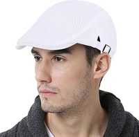 Gorra Plana Ajustable de Malla Transpirable para Hombre - Sombrero para Deportes al Aire Libre, Playa y Pesca