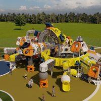 Système de toboggan géant robotisé pour aire de jeux commerciale à grande échelle, équipement de jeux extérieur pour enfants destiné aux projets de complexes hôteliers