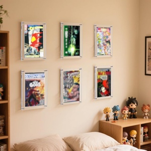 Factory Wholesale Modern Acrylic Comic Book <b>Floating</b> Display Shelves Holder Anti-Rust Home Decor - Product Image 2