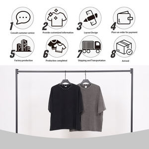 Camiseta Vintage de Manga Corta para Hombre, 100% Algodón, 285GSM, Corte Holgado, con Remaches y Cuello Redondo - Product Image 5