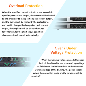เพาเวอร์แอมป์ 600W*4 กำลังขับสูง สำหรับคาราโอเกะ คอนเสิร์ตกลางแจ้ง GAP-D2300 ระดับมืออาชีพ 2 แชนแนล 4 > <span class=keywords><strong>1000</strong></span> - Product Image 6