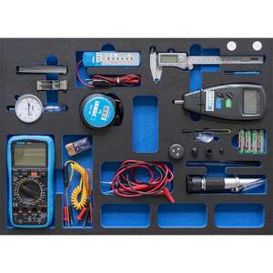 Ensemble d'instruments de mesure Fervi pour l'automobile, étui thermoformé souple, 12 pièces, outils professionnels - Product Image 1
