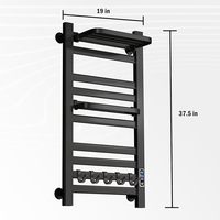 Toallero Eléctrico de Aluminio Blanco, 150W, 110V, Montado en la Pared, con Pantalla LED Digital, 1 Año de Garantía, para Baño