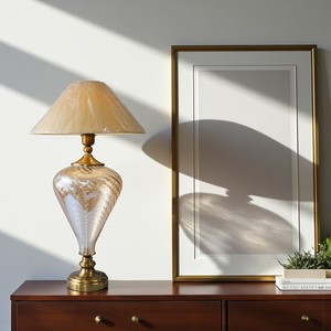 Lampe à LED électrique en verre de cristal brun doré Champagne avec un design simple moderne pour la salle à manger - Product Image 5