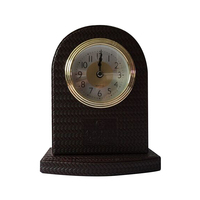 Horloge de voyage en cuir Pu de table design fantaisie horloge de bureau support de bureau