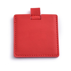 กระจกแต่งหน้าพกพาขนาดเล็กแบบขายส่ง ทำจากสแตนเลสหุ้มหนัง - Product Image 2