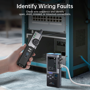 Probador de Cables de Red FNIRSI LPM-10C, Escáner <span class=keywords><strong>PING</strong></span> IP RJ45 RJ11 con Detector PoE Ethernet, Herramienta de Prueba para Localizar Fallas en Cables LAN - Product Image 5