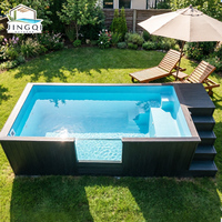 Piscine hors sol personnalisée en fibre de verre pour visiteurs, jacuzzi extérieur, bassin de spa privé, conteneur sur mesure pour une évasion tranquille