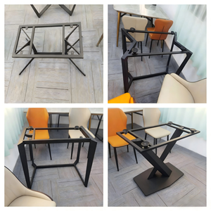 Gambe per Tavolo da Pranzo <span class=keywords><strong>in</strong></span> Lastra di Pietra con Supporti <span class=keywords><strong>in</strong></span> Acciaio Inox, <span class=keywords><strong>Base</strong></span> <span class=keywords><strong>in</strong></span> Ferro Battuto <span class=keywords><strong>in</strong></span> Stile Lusso Leggero, Gambe per Tavolino da Caffè, <span class=keywords><strong>Base</strong></span> per Tavolo - Product Image 4