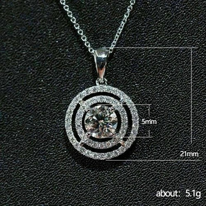 Collier pendentif rond pour femme, simple et tendance, longue chaîne pour pull, bijoux - Product Image 5