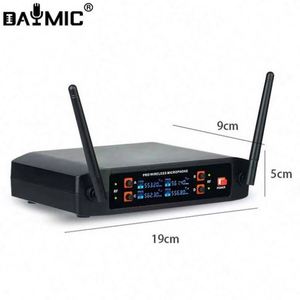 Micrófono Inalámbrico VHF de Mano AOSHEN de 4 Canales para Karaoke y Canto en Casa - Product Image 4