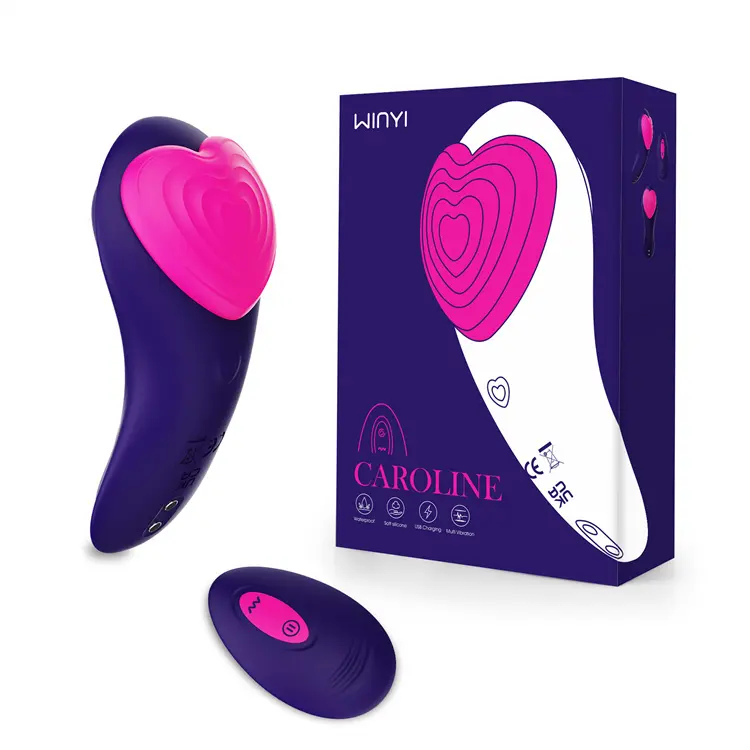 Sexspielzeug für Frau 9 Modi Herz Design Fernbedienung Vibrierendes Höschen Tragbarer Höschen vibrator