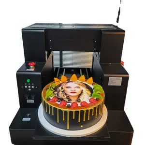 Impresora de alimentos de inyección de tinta de grado alimenticio impresoras automáticas de inyección de tinta 3D comida pastel café prin