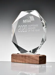 ADL Nuevo diseño Elegante Metal Crystal Crown Trophy Deportes Glass Awards Copas Crystal Employee Recognition Awards Team Work Award