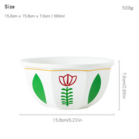 Ensemble de bols en céramique personnalisés de 6 pouces, style bohème, avec des tulipes en relief, écologiques, durables, pour salade, dessert, chocolat, cadeaux d'affaires