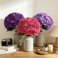 Volle bloei Hortensia Impatiens Kunstbloemen van zijde Boerenhuis Interieur Vaas Tafeldecoratie Huisdecoratie Valentijnsdag