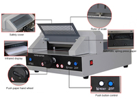 Machine à découper le papier manuelle contrôlée par PLC DISEN de qualité supérieure, format A4, largeur de travail de 320 mm, lame en acier allié, moteur 220V
