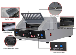 Coupe-papier manuel de qualité supérieure pour l'industrie de l'emballage, coupe-papier pour papier à copier, cartes, feuilles de papier A4, machine à découper le papier 220V+ moteur - Product Image 2