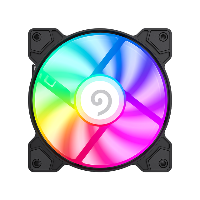 GAMEMAX GMX-AF12X 120mm ARGB Fluid Bearing Low Noise PC Cooler Fan LED 12V 1250 RPM Gaming Computer Case 4pin/3pin Connector