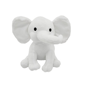 Peluche Éléphant en Coton PP Blanc 100% de 25 cm pour Décorations de Fête de Remise des Diplômes, Adapté aux Enfants - Product Image 5