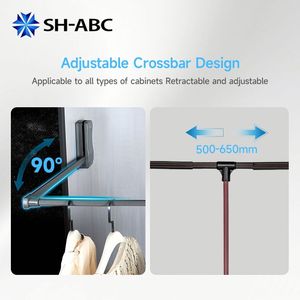 <span class=keywords><strong>Tringle</strong></span> à vêtements extensible en aluminium avec amortisseur pour la descente et la remontée dans le placard - Product Image 4