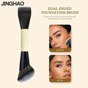 Pinceles de base planos ultrasuaves de lujo respetuosos con el medio ambiente, herramientas de belleza, pincel de maquillaje de doble extremo, pincel de base individual - Product Image 5