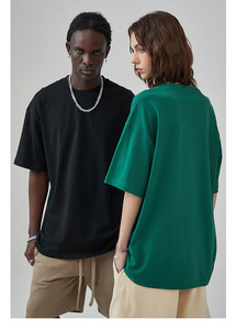 เสื้อยืดขนาดใหญ่สำหรับทุกเพศผ้าฝ้าย100% ออกแบบได้ตามที่ต้องการสำหรับผู้ชายขนาดพลัสไซส์พิมพ์ลายปักลายสีทึบผ้าถัก - Product Image 5