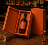 Boîte cadeau pour vin personnalisée, directement de l'usine, en papier kraft recyclé, emballage de luxe avec poignée