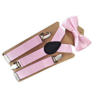 Set <span class=keywords><strong>Bretelle</strong></span> e Papillon alla Moda per Bambini, Accessori per Spettacoli Scolastici, <span class=keywords><strong>Bretelle</strong></span> Monocolore 2.5x60cm per Bambini - Product Image 5