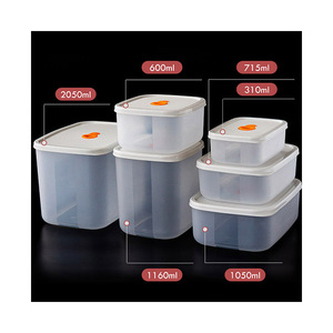 Home Kitchen Organization Food Preservation Box Refrigerator Airtight Crisper Food Storage Containers Set For Food