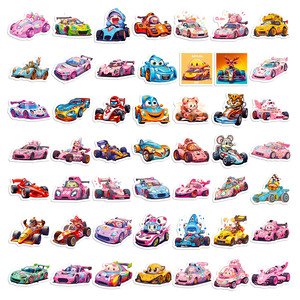100PCS Calcomanías Divertidas y Lindas de Autos de Carreras de Dibujos Animados para Niños, Regalo, Hoja de Pegatinas <span class=keywords><strong>JDM</strong></span> a la Moda - Product Image 3