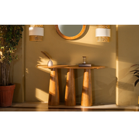 Table console en bois massif fonctionnelle et élégante, conçue avec une élégance moderne pour une utilisation dans l'entrée, le couloir, le salon, les espaces d'hôtel