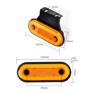 Tiện ích Trailer bên đánh dấu Đèn phản xạ 12V 24V LED xe tải giải phóng mặt bằng đèn xe buýt van Camper bên vị trí ánh sáng hổ phách màu đỏ - Product Image 5