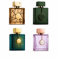 Flacon de parfum vide en verre, luxe arabe de Dubaï, flacon pulvérisateur rechargeable, impression personnalisée, bouchon à vis, liquide non inclus