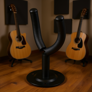 Durable Metal <b>Guitar</b> Mount Stand For Acoustic Electric <b>Guitars</b> With Stable Base And Protective Padding Model D0100HPFTWW - Product Image 2