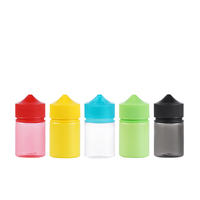Oferta Especial: Botella de Plástico de 60 ml para Líquidos, Perfumes y Aceites Esenciales, Botella con Gotero de 2 oz V3 para Jugos, con Tapa Plana CRC de Colores