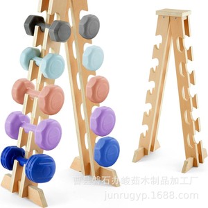 Wooden <b>Dumbbell</b> Storage Rack Multi Layer Gym Equipment Organizer For Home Workout Fitness Accessories - Product Image 3