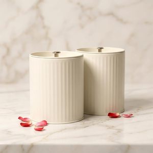 Low Home Wedding Decor New Custom <b>Large</b> 12 oz Fancy Unique Empty Candle Vessel Embossed Ceramic Candle <b>Jar</b> - Product Image 3