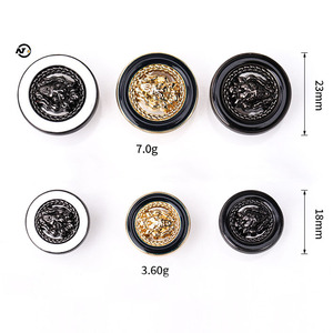 Botones Decorativos Combinados <span class=keywords><strong>de</strong></span> Aleación <span class=keywords><strong>de</strong></span> Zinc con Recubrimiento <span class=keywords><strong>de</strong></span> Níquel, Redondos y Curvos - Product Image 1