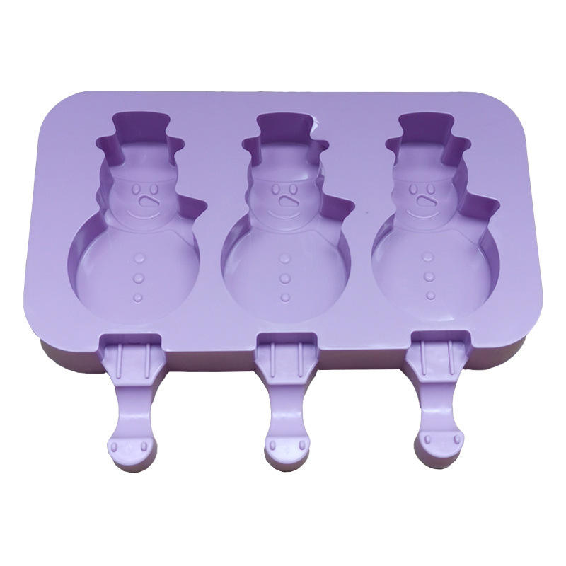 3 even purple snowman