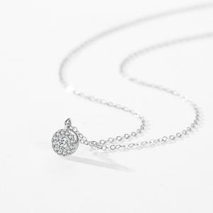 Eternal S925 Sterling Silver Round Cut Zirconia Pendant <b>Necklace</b> for Women Engagement and Wedding Gift - Product Image 4