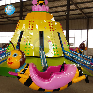 LINO Factory Outdoor Fairground Rides Self Control Airplane Honey Bee Flying Bee Ride para niños - Product Image 5